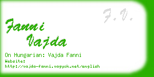 fanni vajda business card